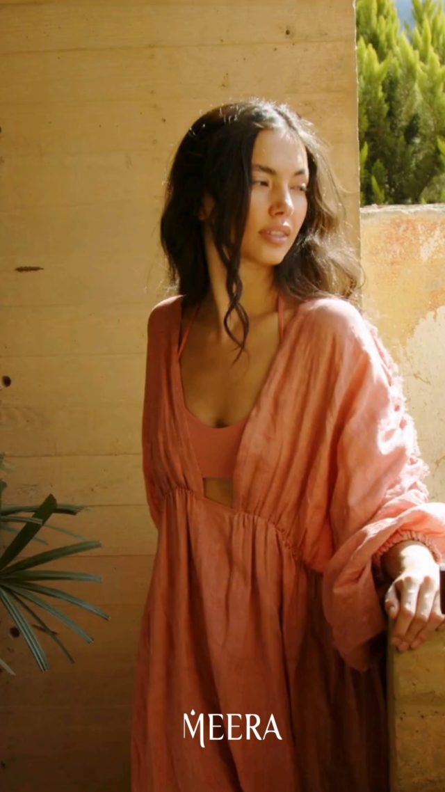 Embrace your carefree spirit,dance free in the beauty of the sun and savour every moment with Meera Capsule collection that includes beautifully crafted maxi dresses. #linendress #linenfabric #bohostyle #boholife